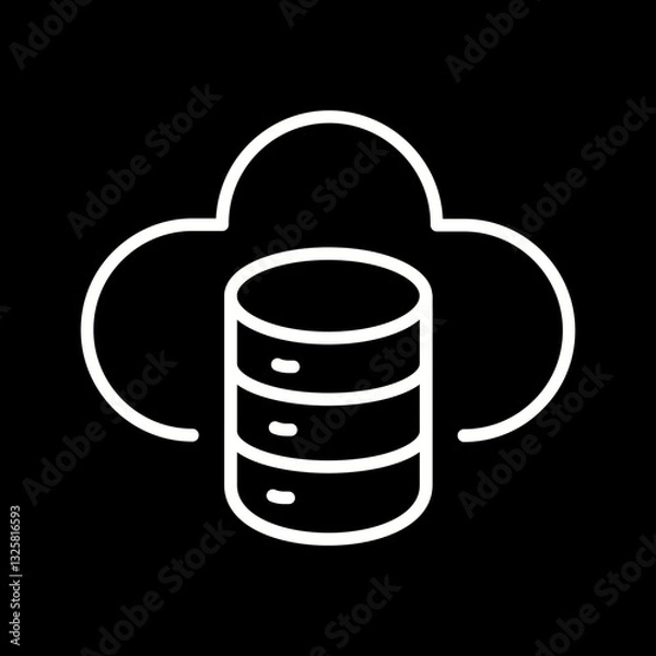 Fototapeta Cloud Storage Vector Icon
