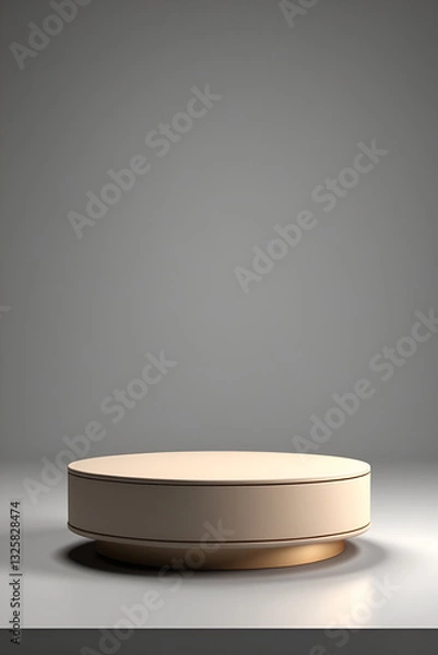 Fototapeta empty shelf with spotlights for exhibit