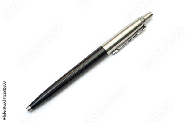 Obraz luxury silver pen isolated on white background