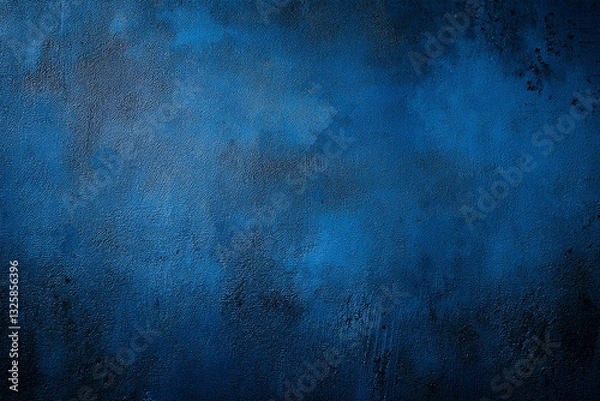 Obraz Blue Grunge on concrete textureand background. Blank for design.