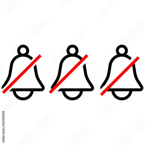 Fototapeta Notification bell icon vector design symbol templates