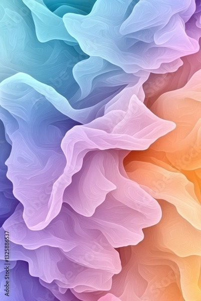 Fototapeta Abstract Pastel Background with Flowing Shapes and Textured Surface