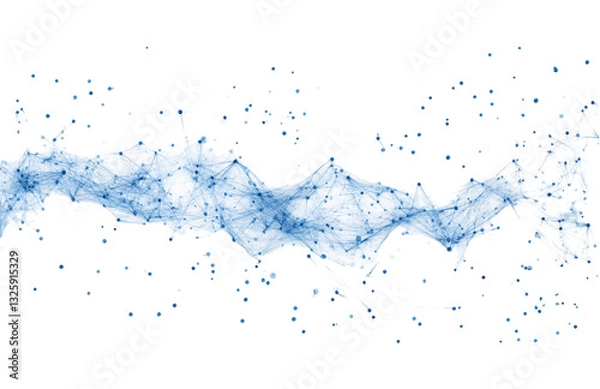 Fototapeta digital cloud with blue connections, on a white background. Vector illustration in PNG