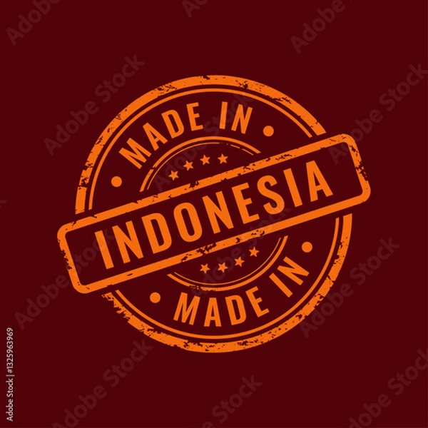 Fototapeta stamp made in indonesia 002.ai