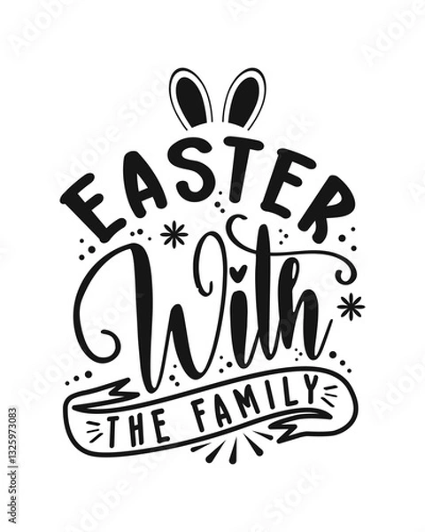 Fototapeta Hand written Easter phrases Greeting card templates with Easter eggs isolated on white background Happy easter lettering calligraphy style