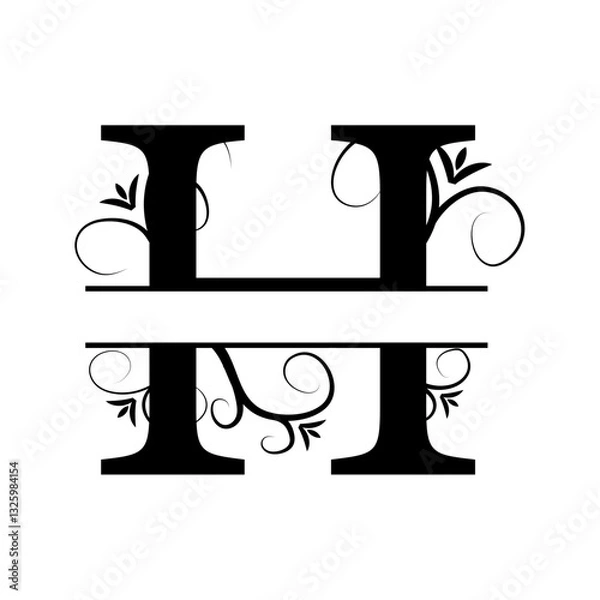 Obraz H Letter Monogram