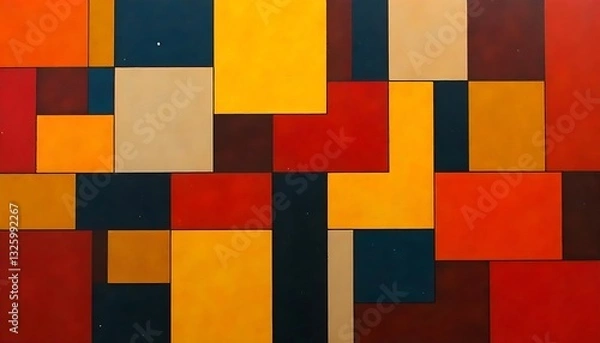 Obraz Geometric Symphony: A Dance of Color and Form