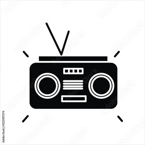 Obraz Icon Classic Style FM Radio with Retro Vintage Design