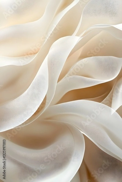 Fototapeta white silk pattern, Generative AI	