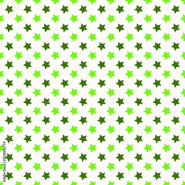 Fototapeta Seamless of Light Green and Dark Green Star Pattern Background