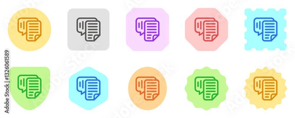 Fototapeta Editable speech recognition, transcription vector icon. AI technology, artificial intelligence. Part of a big icon set family. Perfect for web and app interfaces, presentations, infographics, etc
