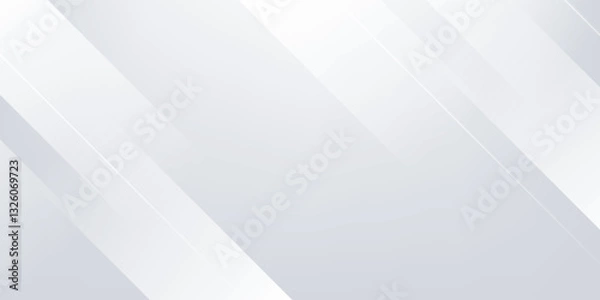 Fototapeta Diagonal grey gradient lines background. Abstract silver stripes wallpaper. Abstract gray tech backdrop. Oblique gris texture for graphic design, poster, banner, flyer, brochure, presentation. Vector