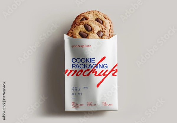 Obraz Cookie Bag Packaging Mockup