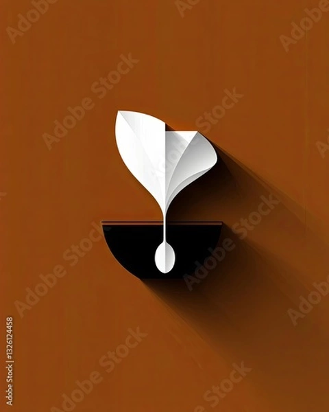 Fototapeta food and drink, icon, Modern abstract design with unique shapes.