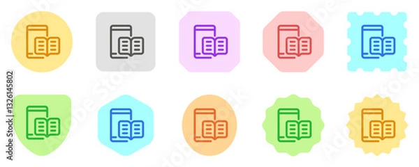Fototapeta Editable e-book reader app vector icon. Online learning, course, tutorial. Part of a big icon set family. Perfect for web and app interfaces, presentations, infographics, etc