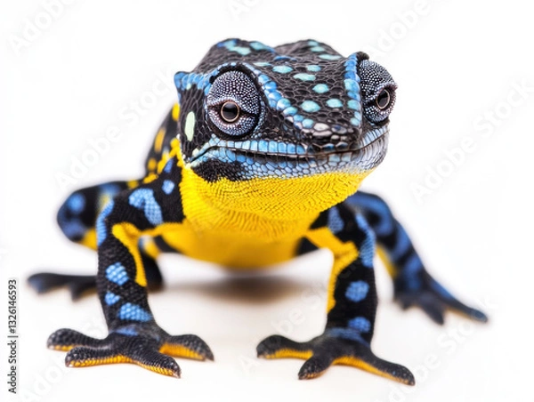 Obraz Brightly colored amphibian showcasing unique patterns in studio