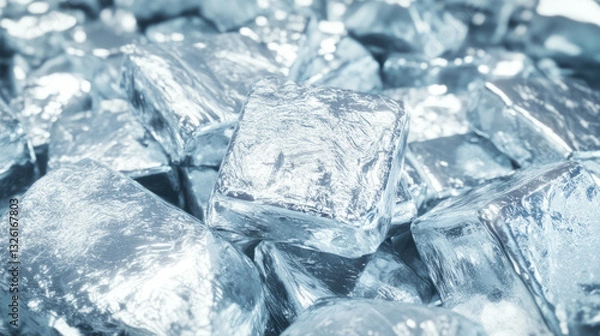 Fototapeta Metallic texture of molybdenum representing strength and chaos concept