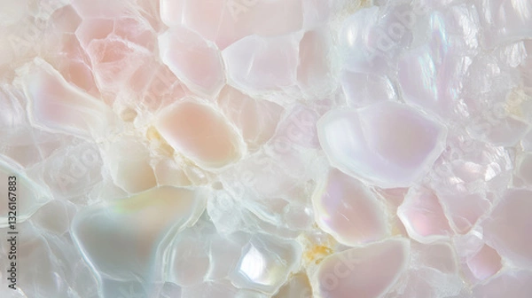 Fototapeta Moonstone texture with adularescence creating a chaotic and ethereal pattern