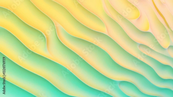 Fototapeta Vibrant yellow and green gradient texture for modern design projects