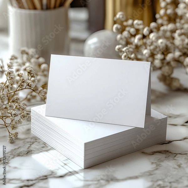 Fototapeta Blank Business Card Mockups – Clean and Minimalistic Design for Branding
