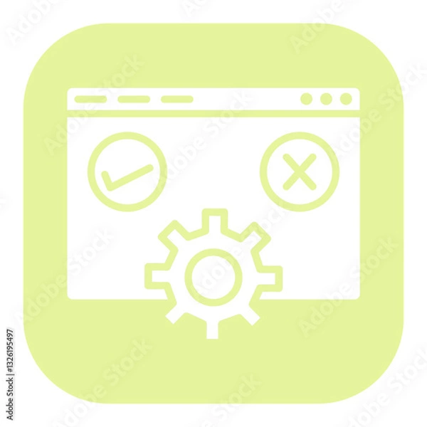 Fototapeta Code Testing Icon