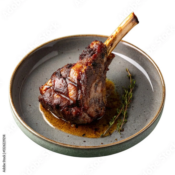 Obraz lamb chops on a white plate