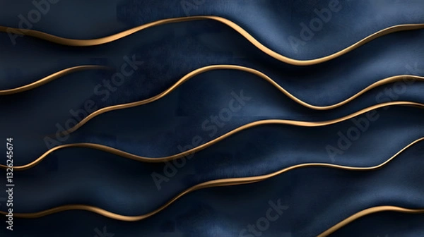 Fototapeta A background of dark denim with a smooth and sleek finish, dark blue background