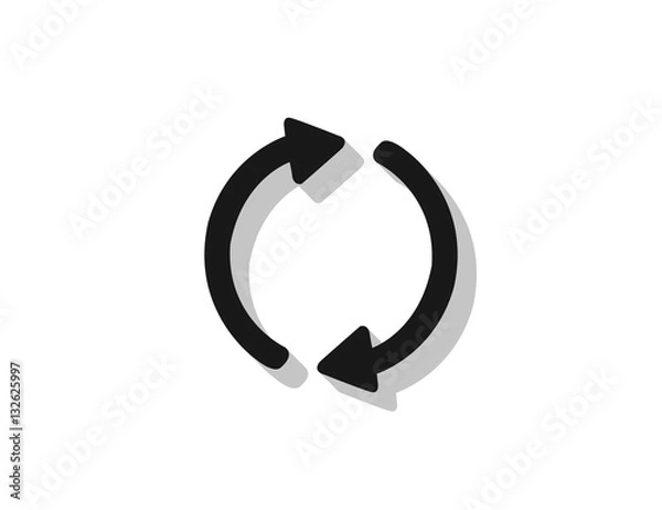 Obraz Vector repeat icon with long shadow