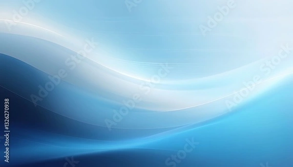 Fototapeta Serene Abstract Artwork With Soft Flowing Waves Of Blue