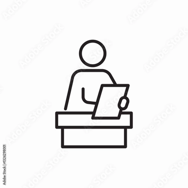 Obraz Judge legal justice icon vector sign