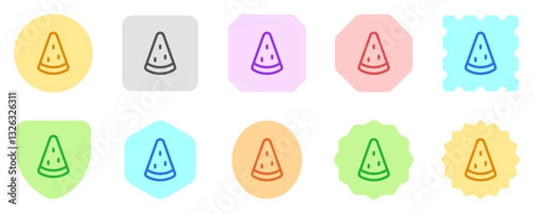 Fototapeta Editable watermelon, fresh fruit, summer food vector icon. Part of a big icon set family. Perfect for web and app interfaces, presentations, infographics, etc