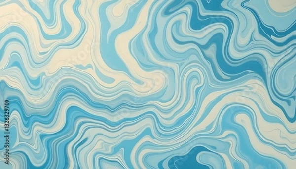 Fototapeta Abstract seamless blue wave pattern background