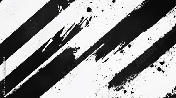 Obraz Abstract Grunge Black and White Background with Modern Design Elements and Textures for Creative Projects