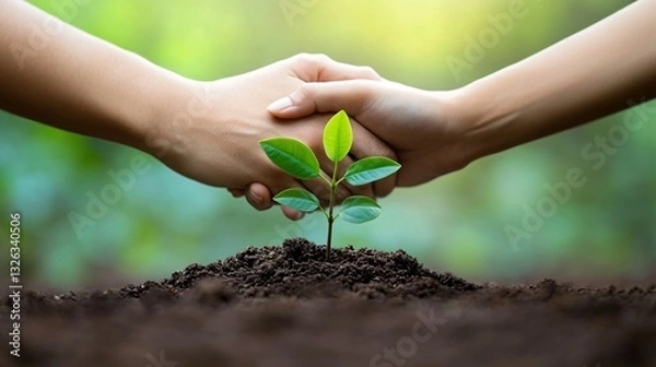 Obraz Partnership Growth Symbolized with a Handshake - Professional Business Concept Image