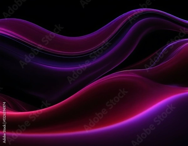 Fototapeta Abstract fluid iridescent holographic neon curved wave in motion colorful background 3d render. Gradient design elements for backgrounds, banners, wallpapers,wave, background, colourful, 9456