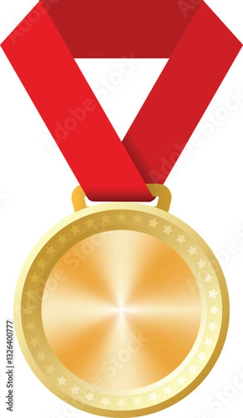 Obraz A Gold Medal with Red Lanyard