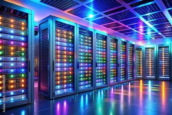 Obraz Flat data server architecture optimized for ease of management.