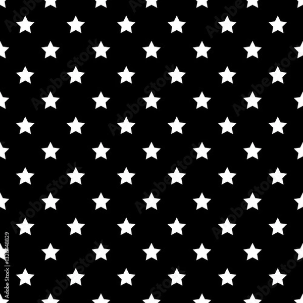 Fototapeta White Star Seamless Pattern Design Background