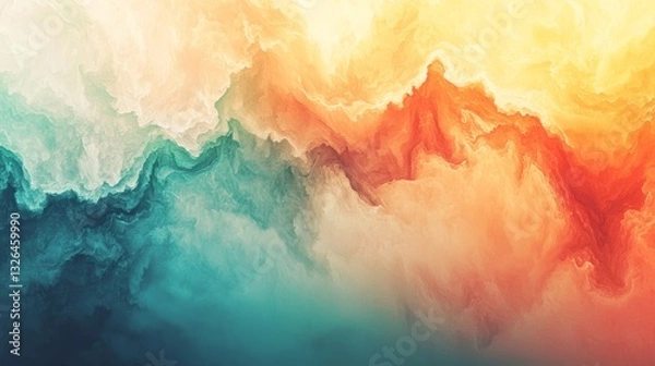 Obraz Abstract Orange Teal Gradient Background Texture