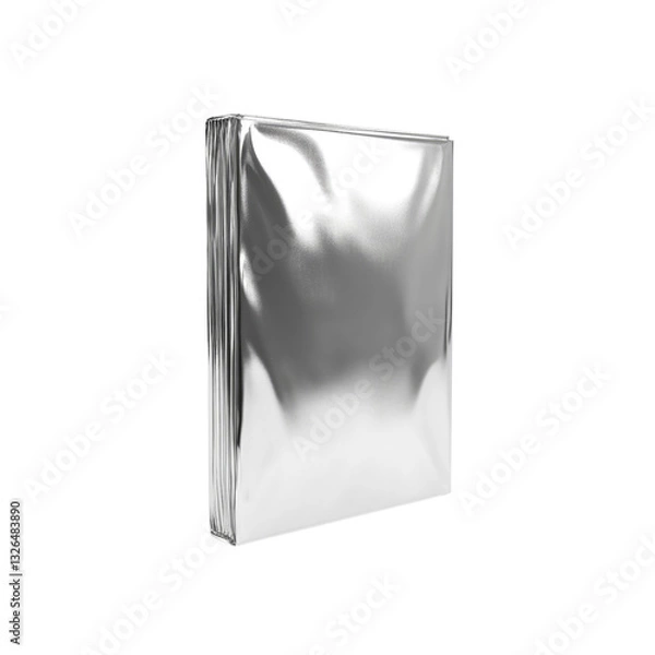 Obraz Blank Silver Foil Packaging Mockup - Isolated on Transparent background
