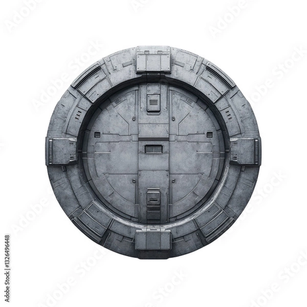 Obraz Futuristic Circular Airlock Door Sci-Fi Spaceship Hatch
