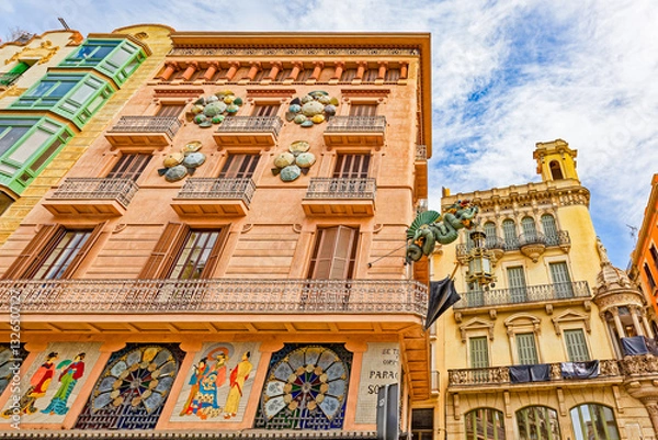 Obraz La Rambla is a major street in Barcelona.