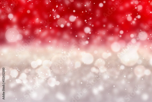 Obraz Red and silver glittering and sparkling abstract background