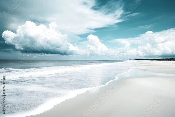 Fototapeta quiet and pensive features of a light coast scene proving how these areas inspire contemplation and a connection to earth  
