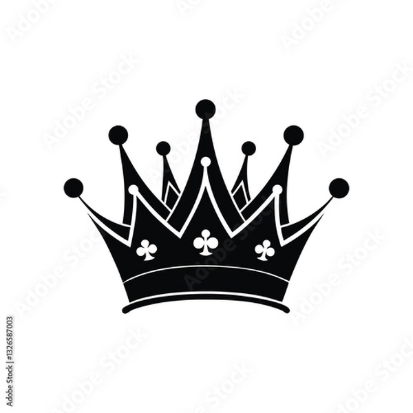 Obraz Crown Silhouette Vector Art Design