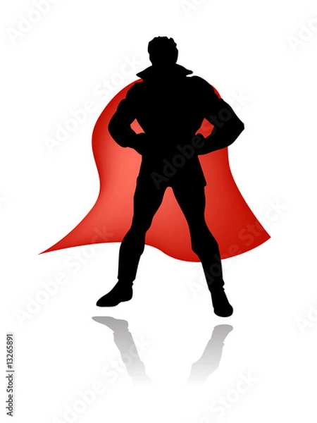 Obraz super hero silhouette vector