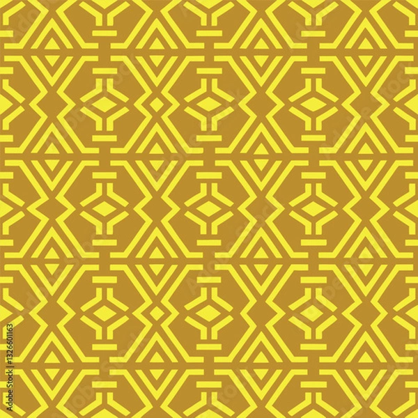 Fototapeta seamless golden pattern with geometric shapes kumiko japaness