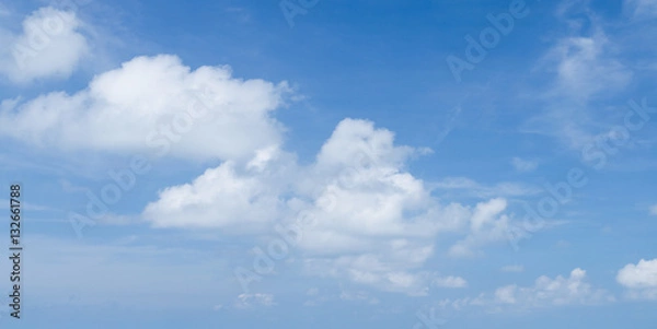 Obraz White cloud and blue sky in afternoon
