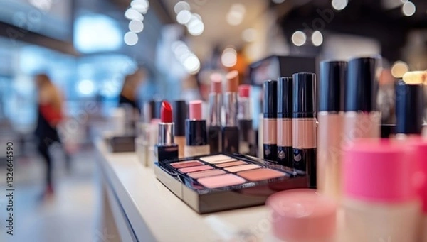 Obraz Makeup Products Displayed in a Store