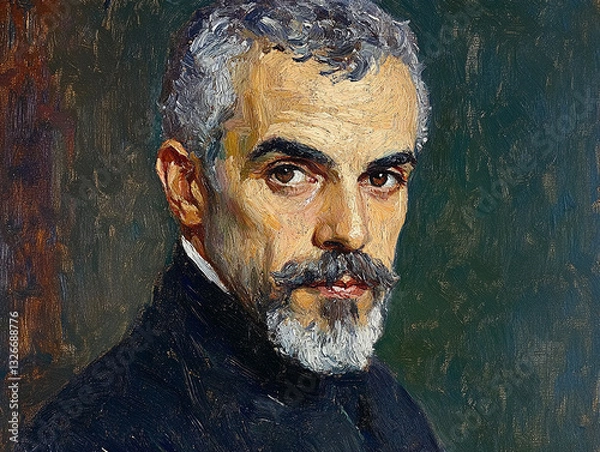 Obraz Old man portrait close up